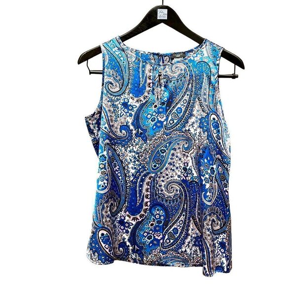 🌟Ann Taylor Blue Sleeveless Top - Picture 1 of 2